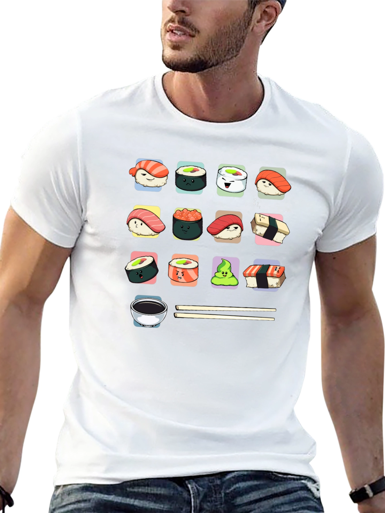 Sushi Lover T-Shirt - Cute Kawaii Design