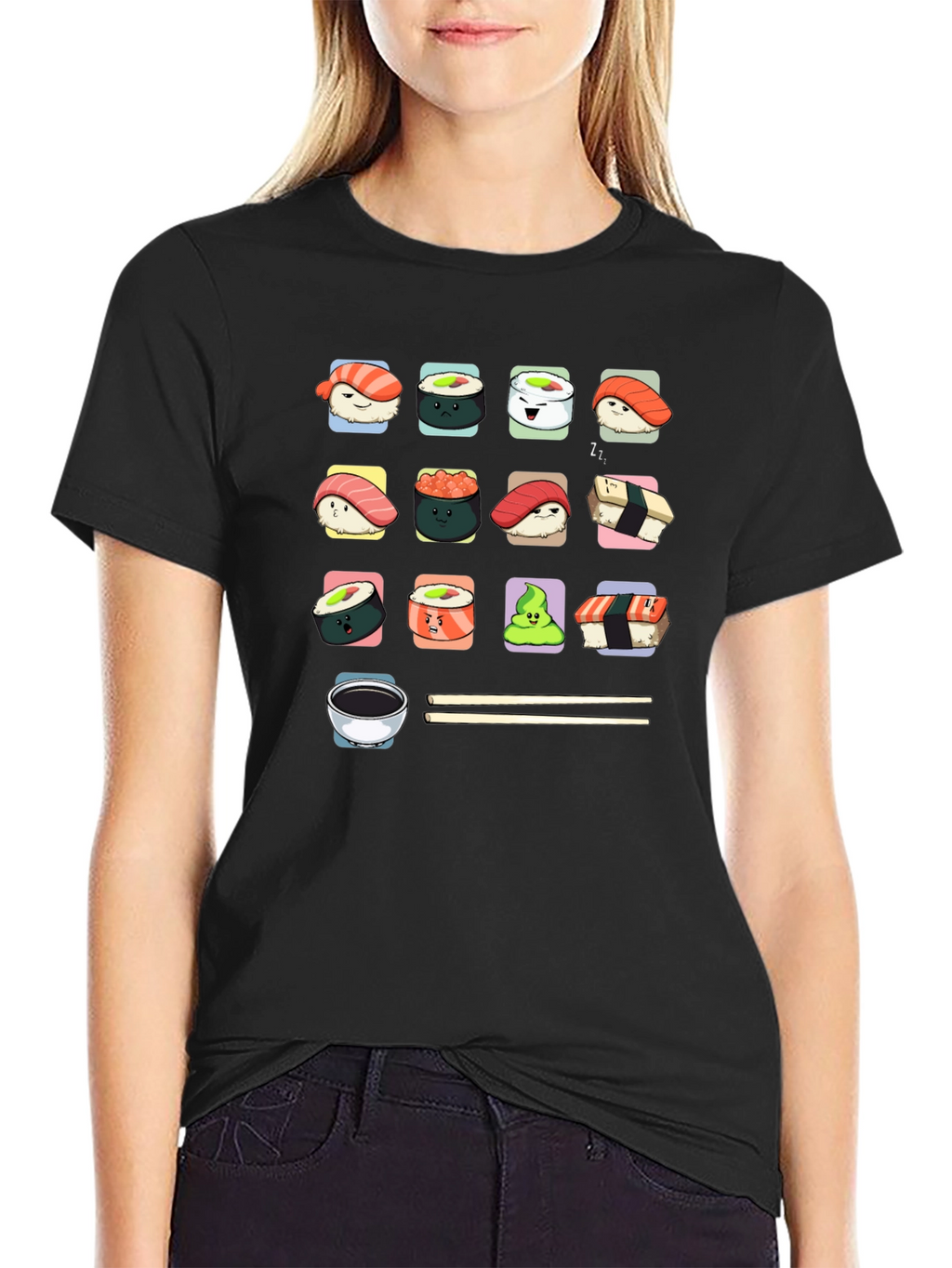 Sushi Lover T-Shirt - Cute Kawaii Design