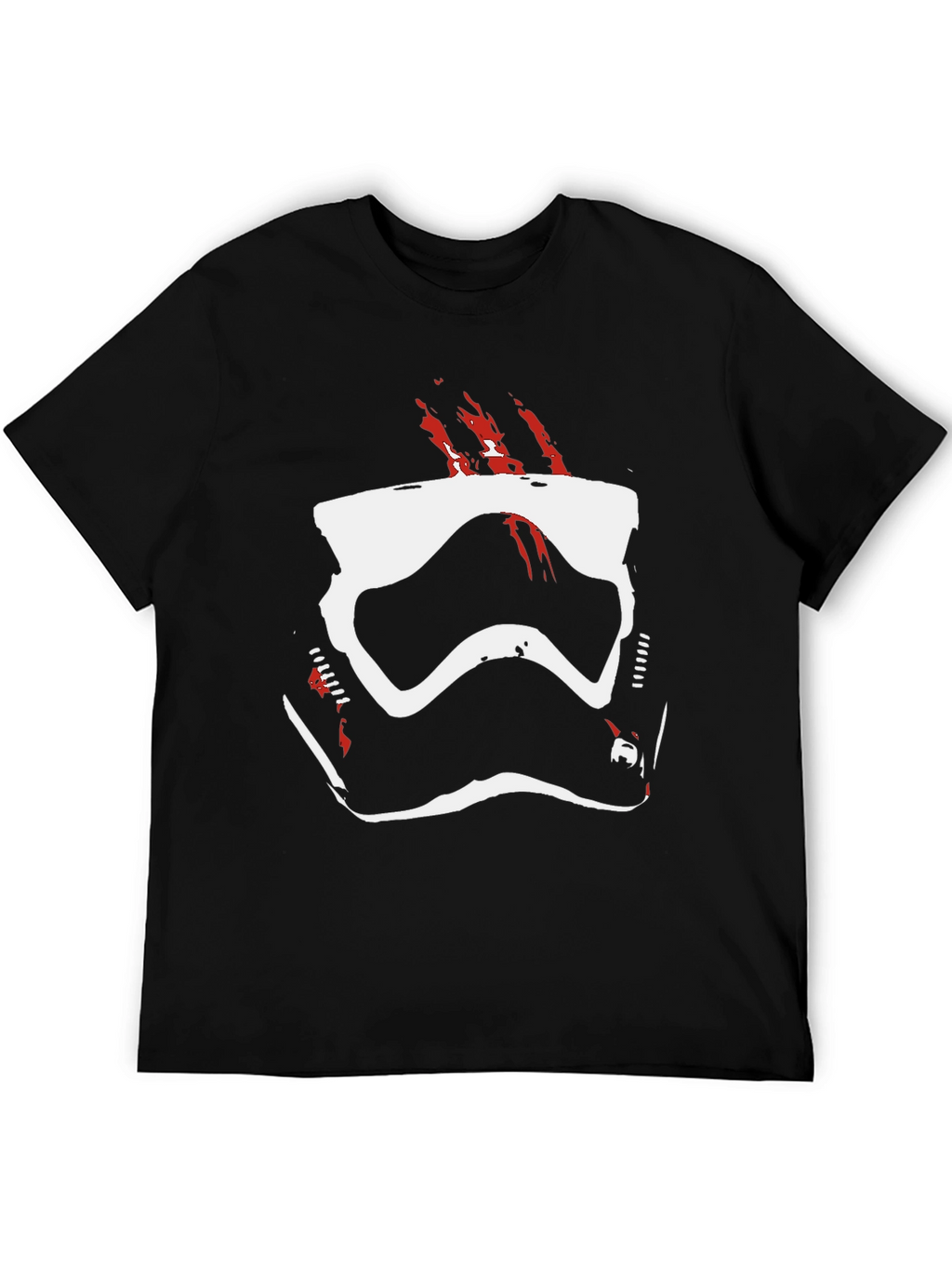 Stormtrooper Helmet Graphic Tee - Black Cotton Blend