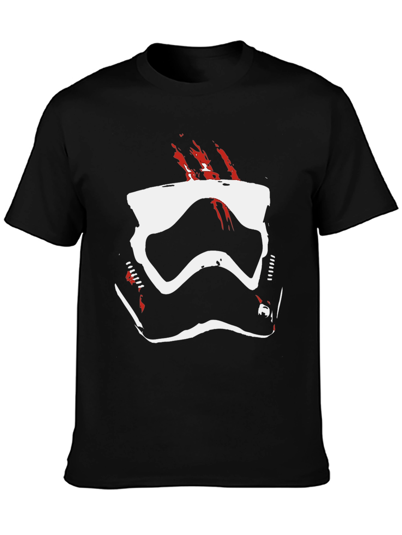 Stormtrooper Helmet Graphic Tee - Black Cotton Blend