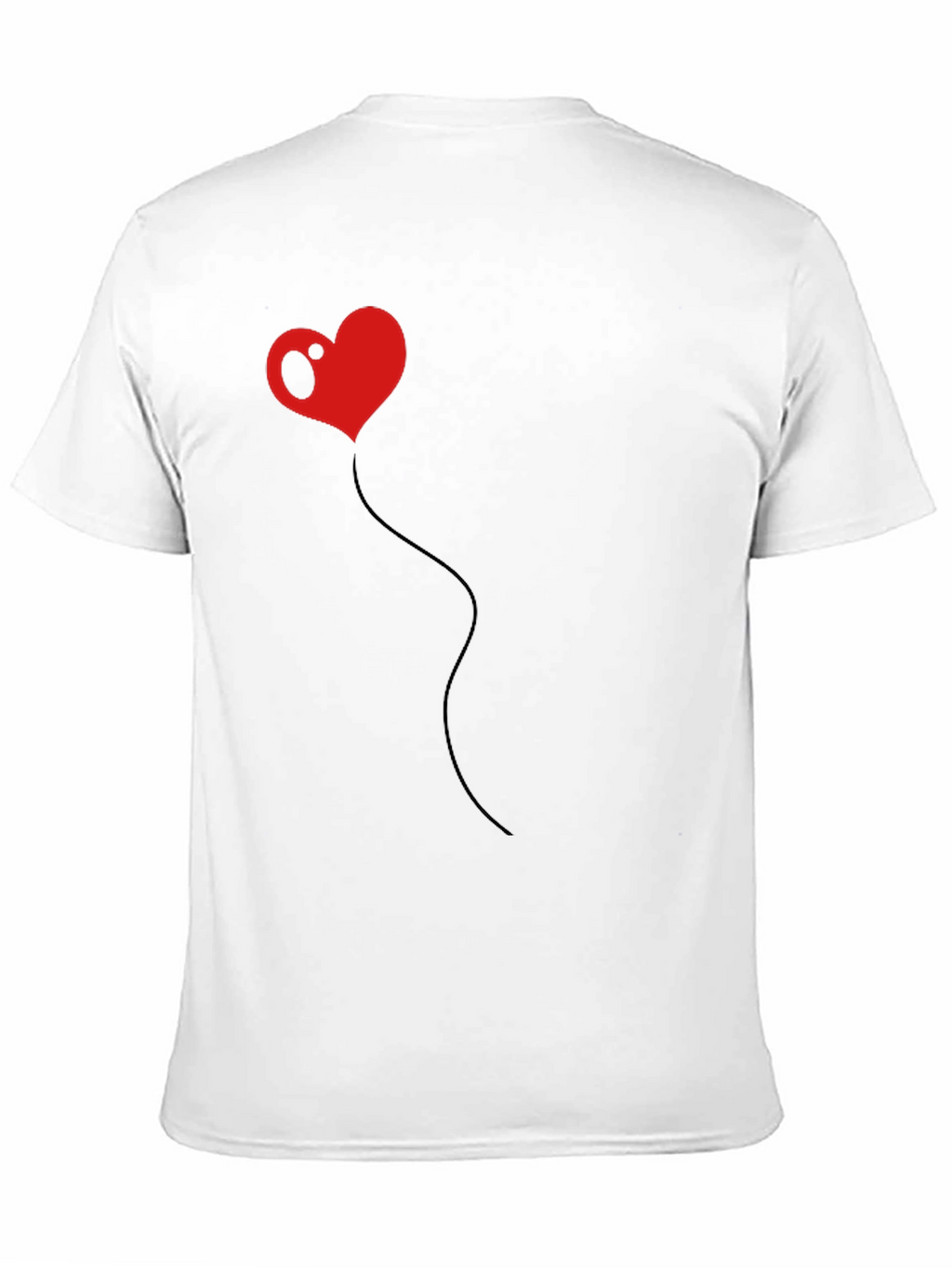 Heart Balloon Black T-Shirt - Unique Design