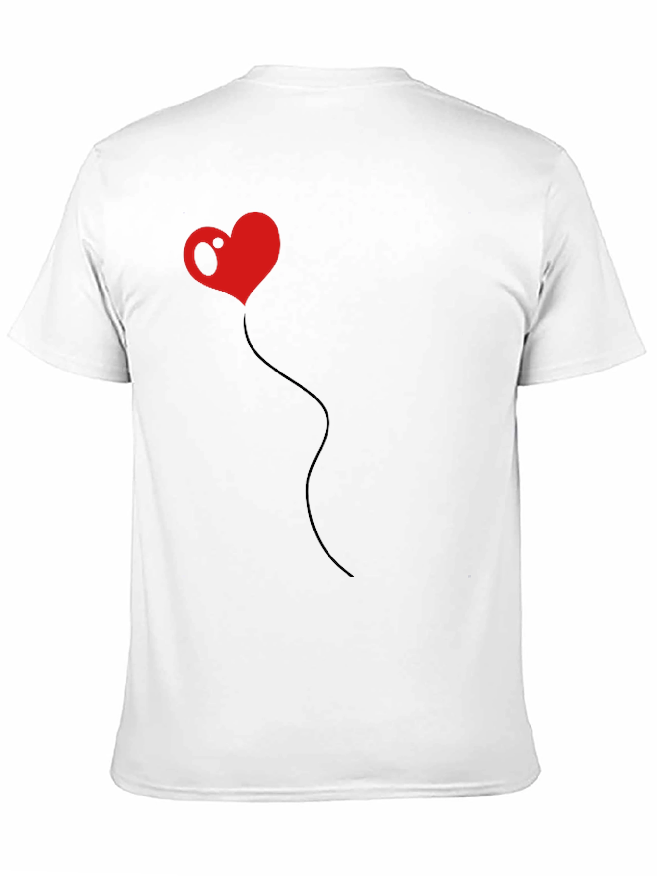 Heart Balloon Black T-Shirt - Unique Design