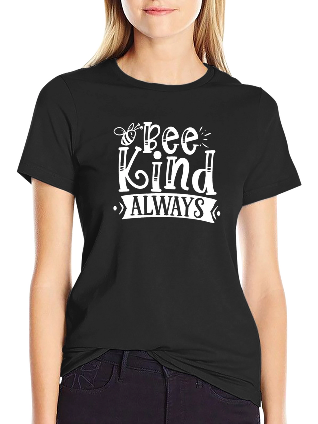 Bee Kind Always Graphic Tee - Black Unisex T-Shirt
