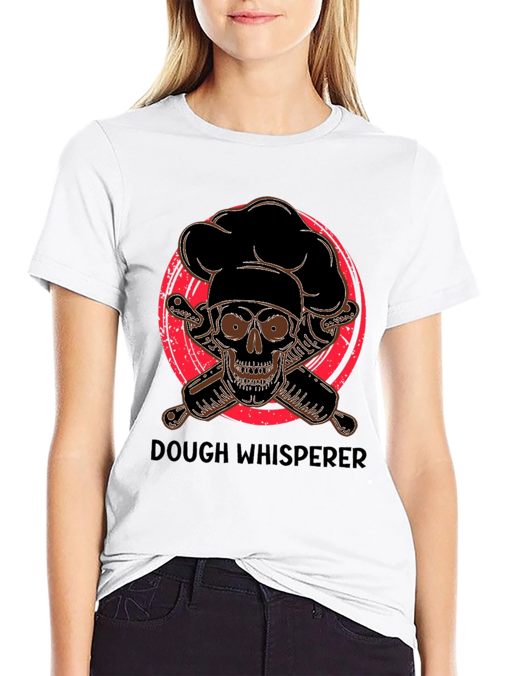 Dough Whisperer Skull Baker T-Shirt