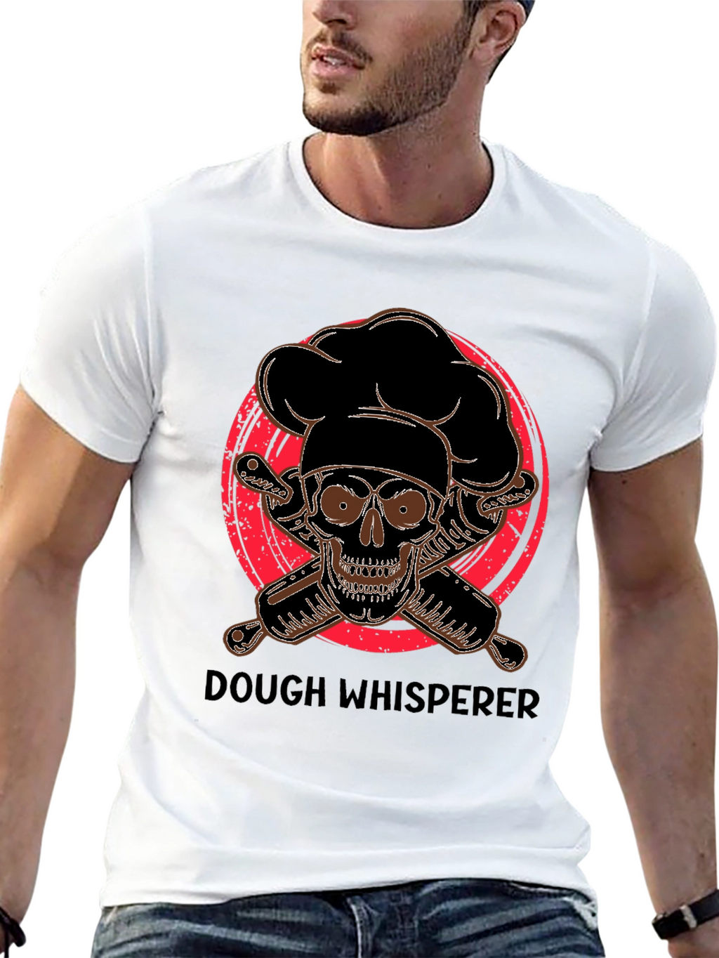 Dough Whisperer Skull Baker T-Shirt