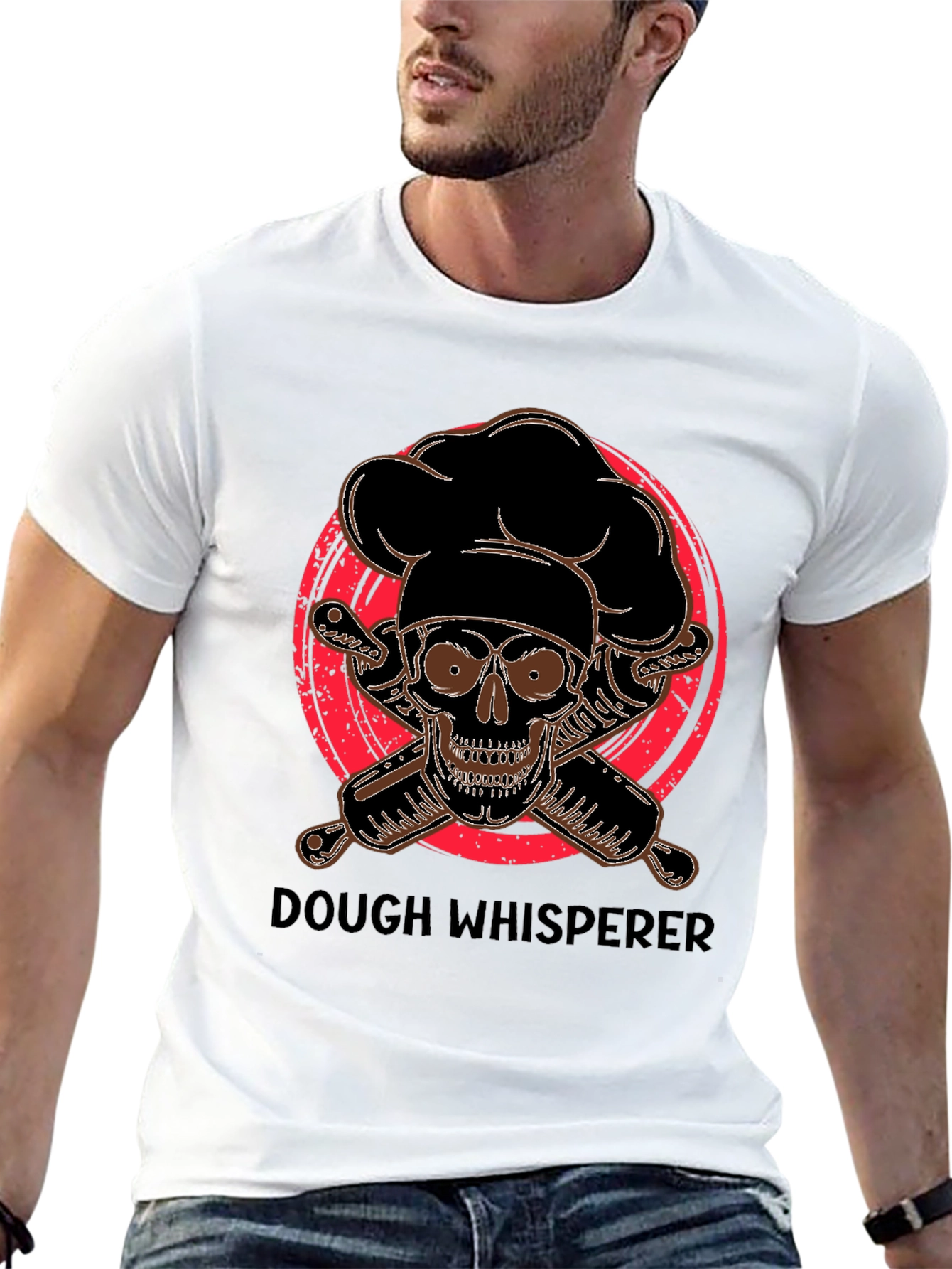 Dough Whisperer Skull Baker T-Shirt