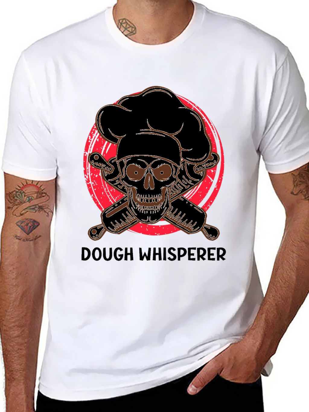 Dough Whisperer Skull Baker T-Shirt