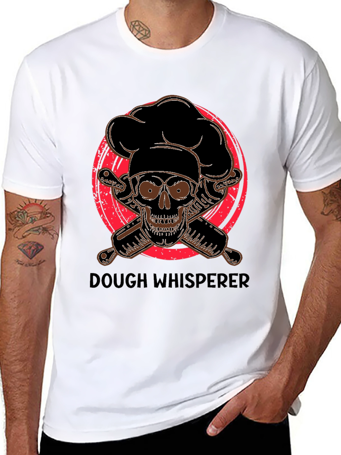 Dough Whisperer Skull Baker T-Shirt