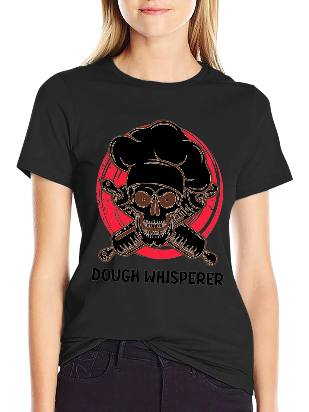 Dough Whisperer Skull Baker T-Shirt
