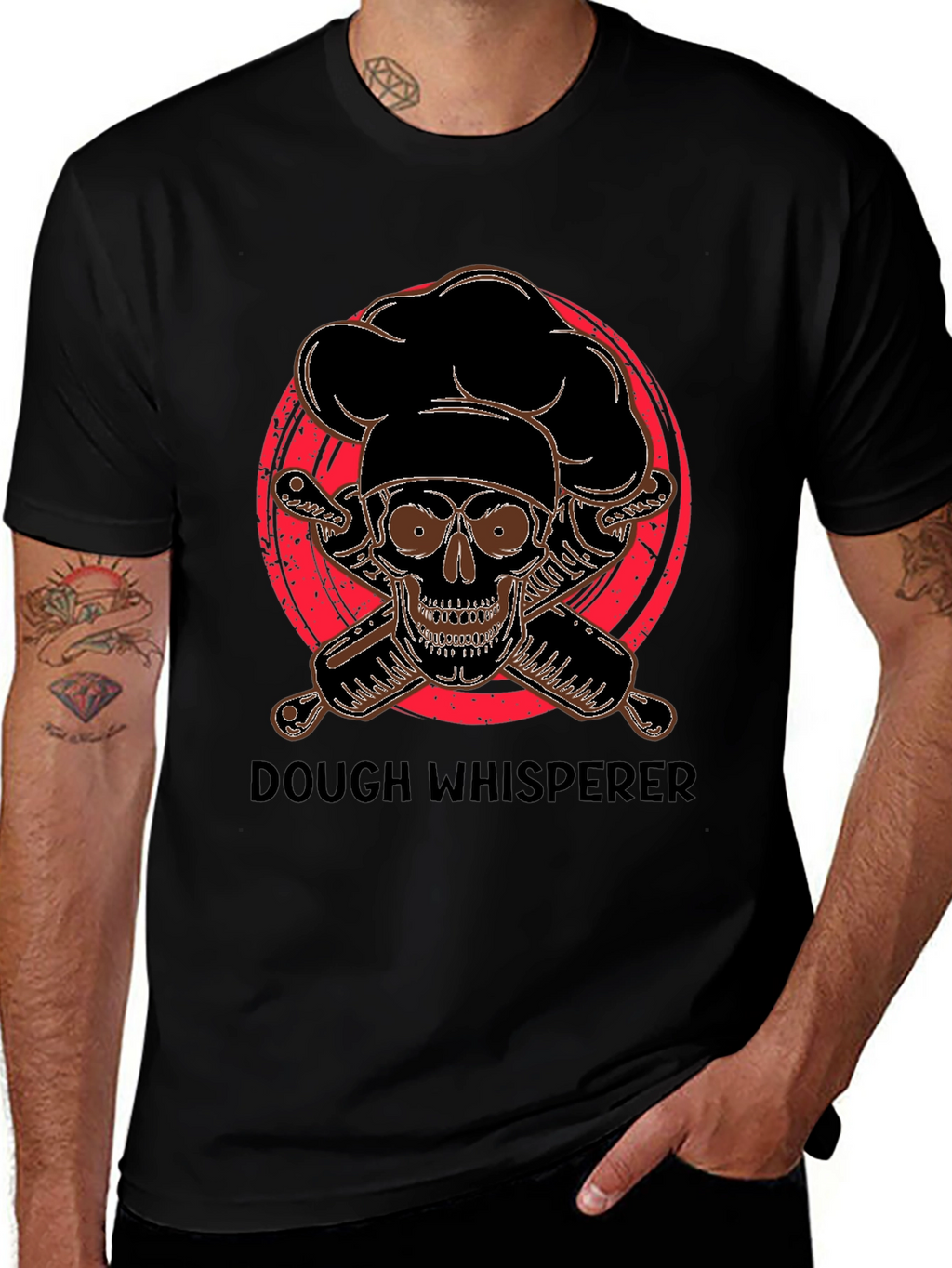 Dough Whisperer Skull Baker T-Shirt