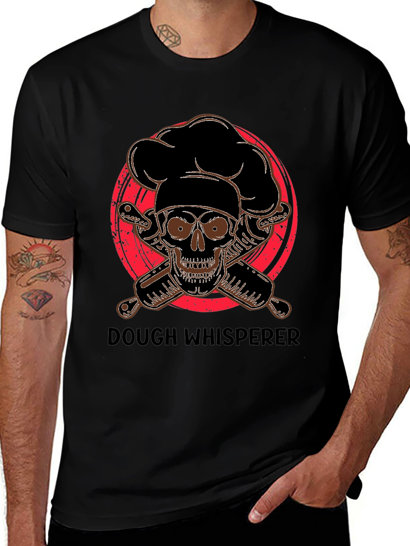 Dough Whisperer Skull Baker T-Shirt