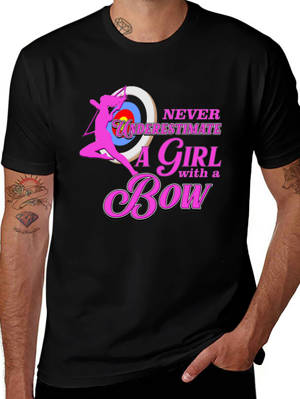 Never Underestimate a Girl with a Bow T-Shirt