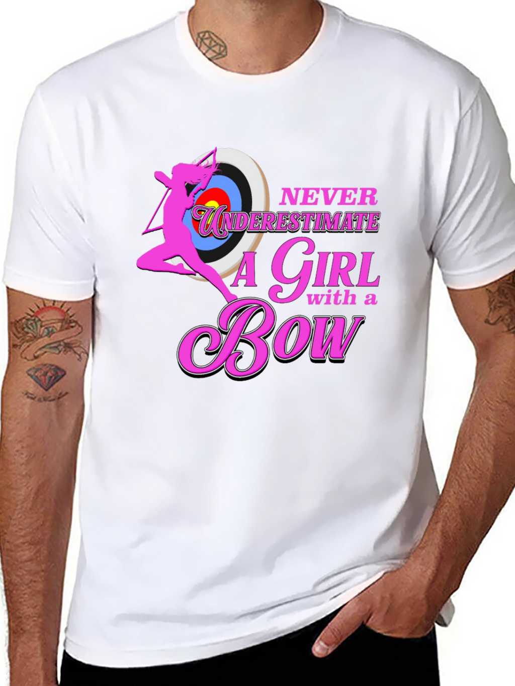 Never Underestimate a Girl with a Bow T-Shirt
