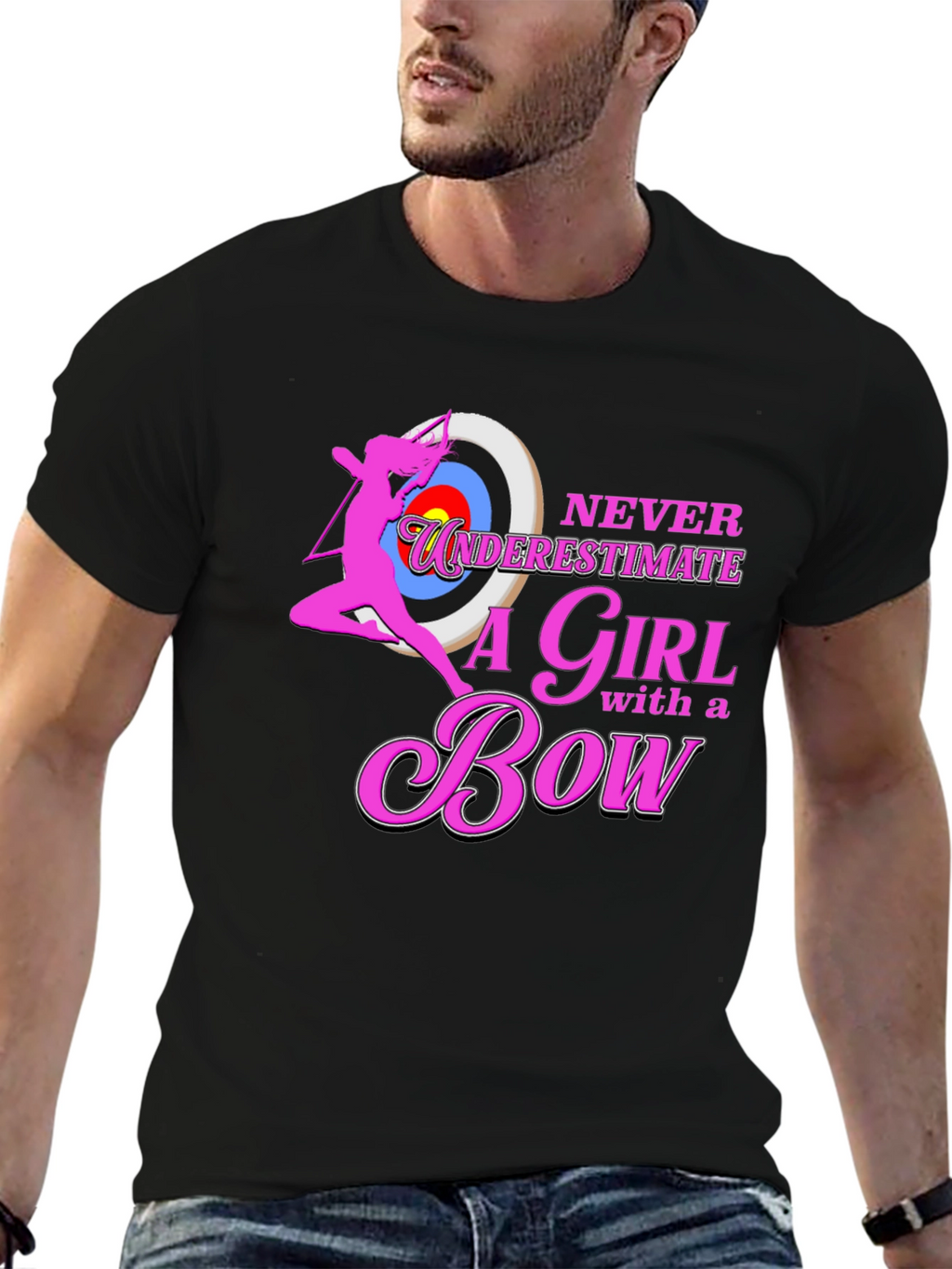 Never Underestimate a Girl with a Bow T-Shirt