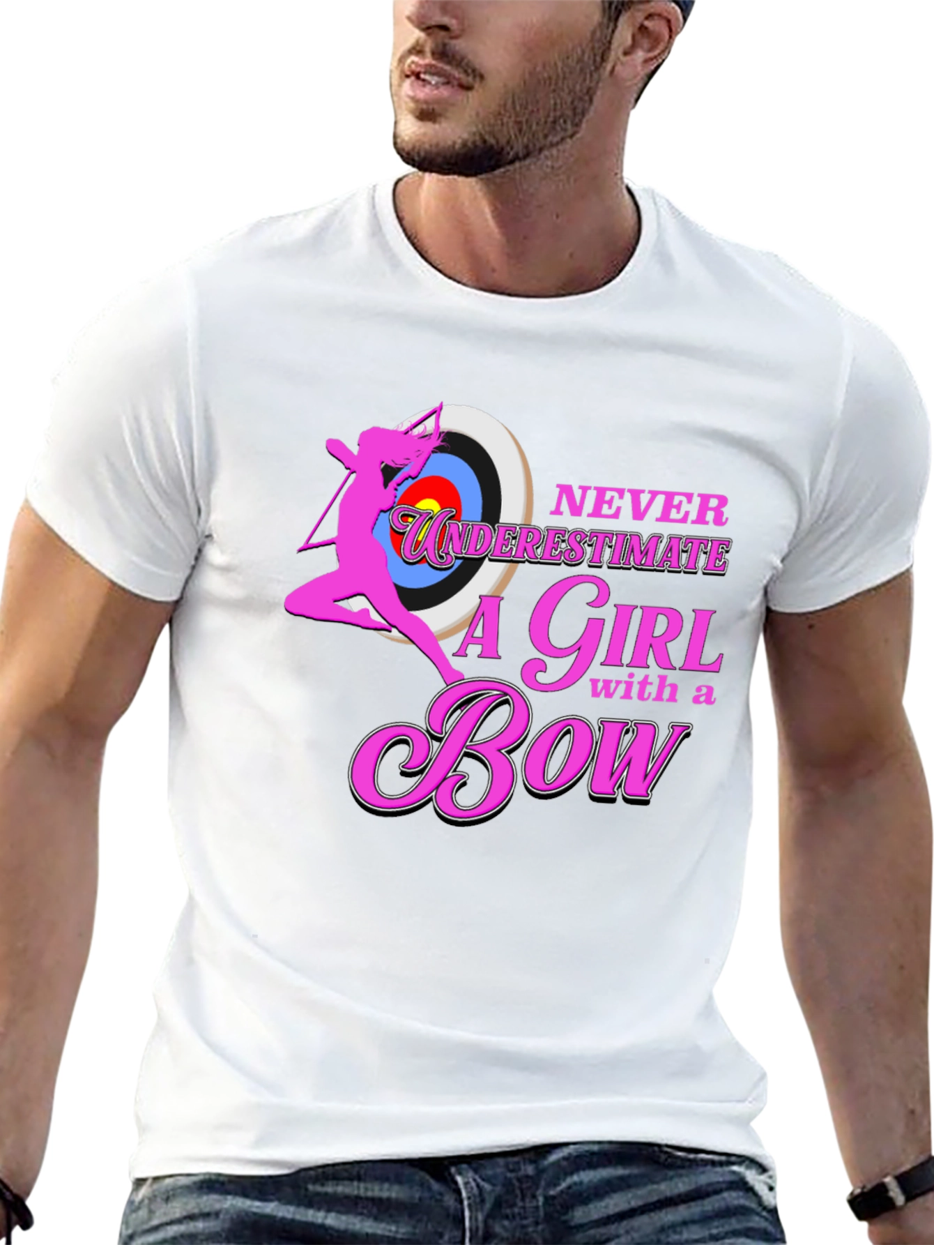 Never Underestimate a Girl with a Bow T-Shirt