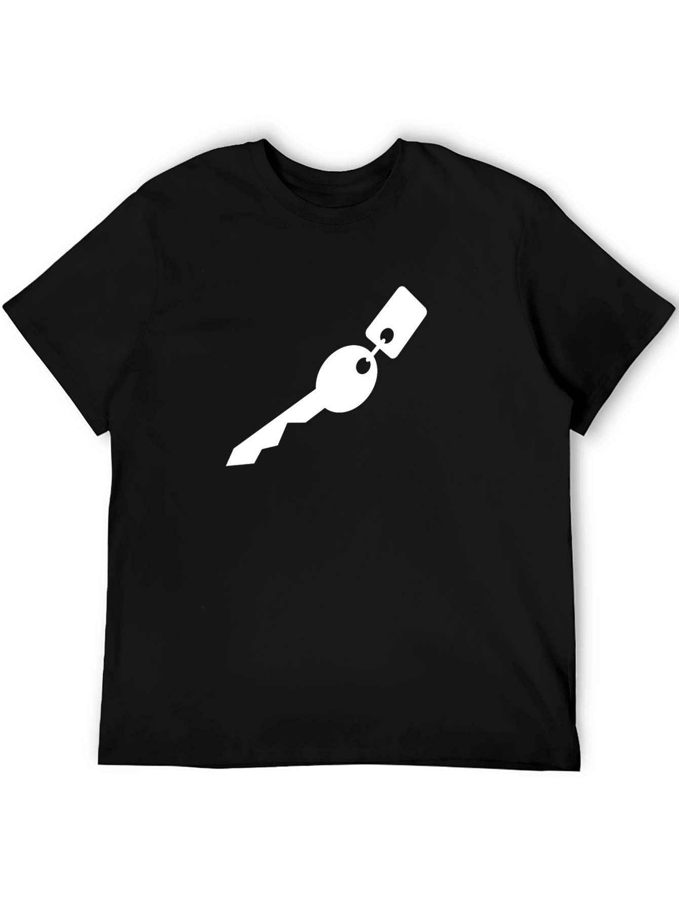 Key Graphic Tee - Black Cotton T-Shirt