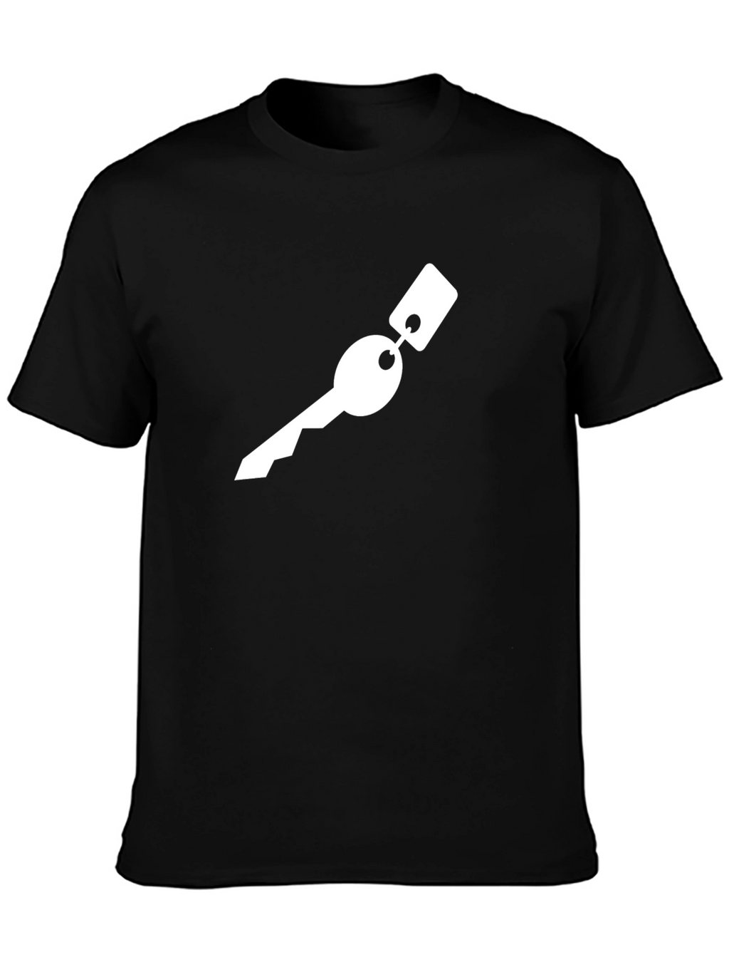 Key Graphic Tee - Black Cotton T-Shirt