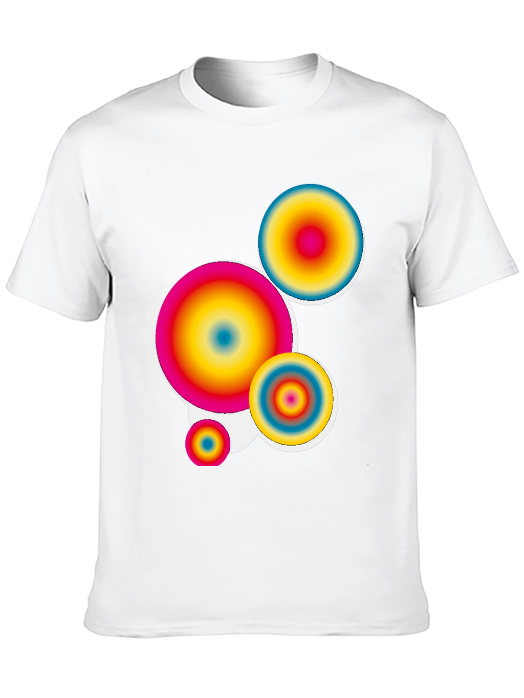 Retro Circles Graphic Tee - Black