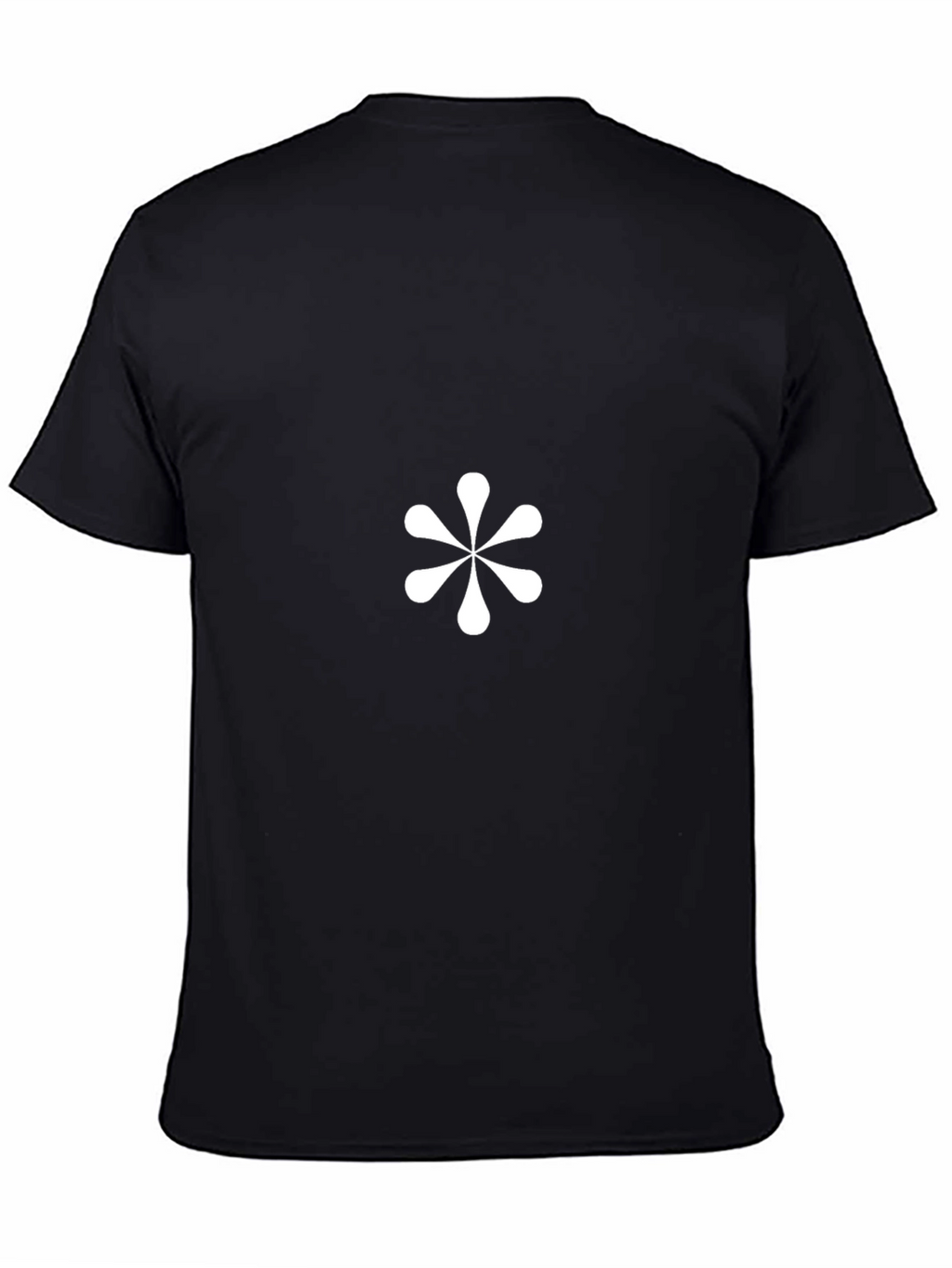 Modern Black T-Shirt with Floral Design