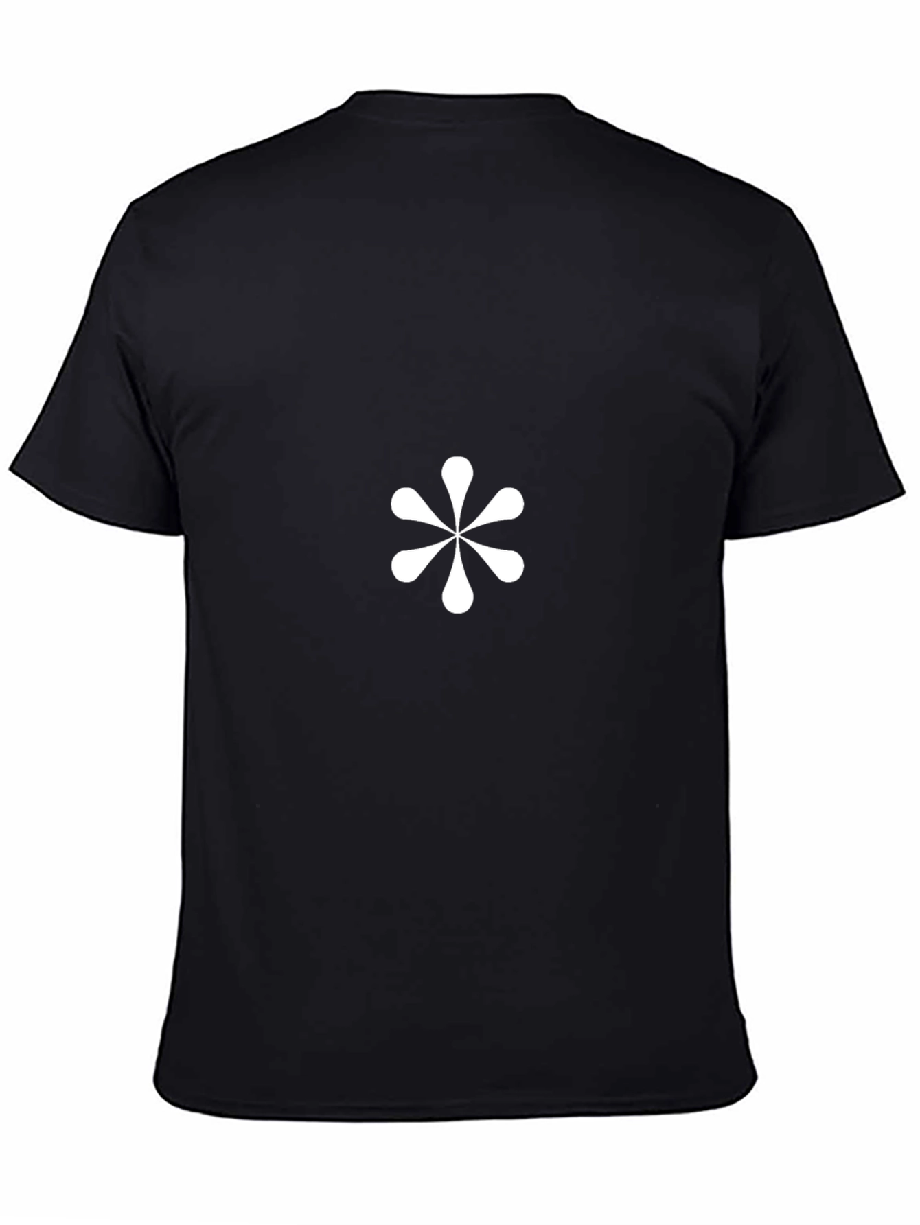 Modern Black T-Shirt with Floral Design