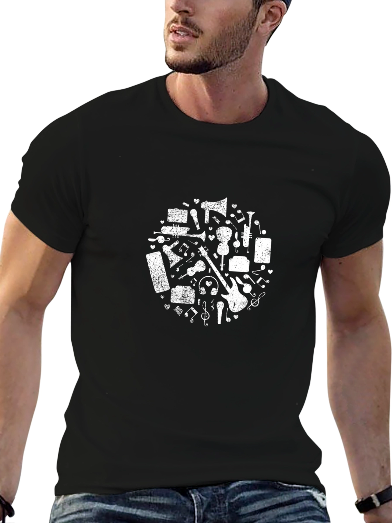 Music Lover T-Shirt - Black Graphic Tee