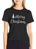 Merry Christmas Graphic Tee - Holiday Festive Shirt