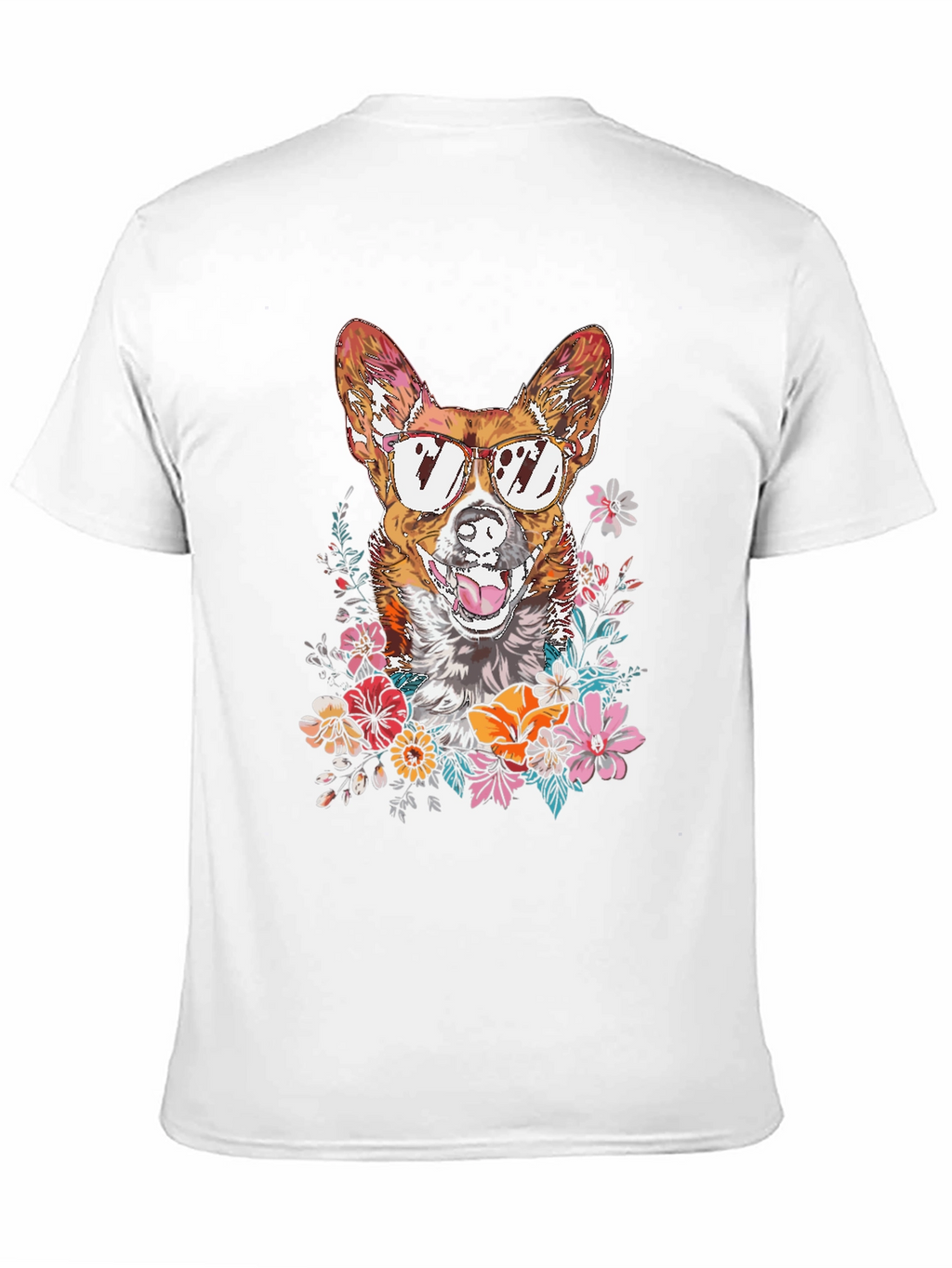 Cool Corgi Floral T-Shirt