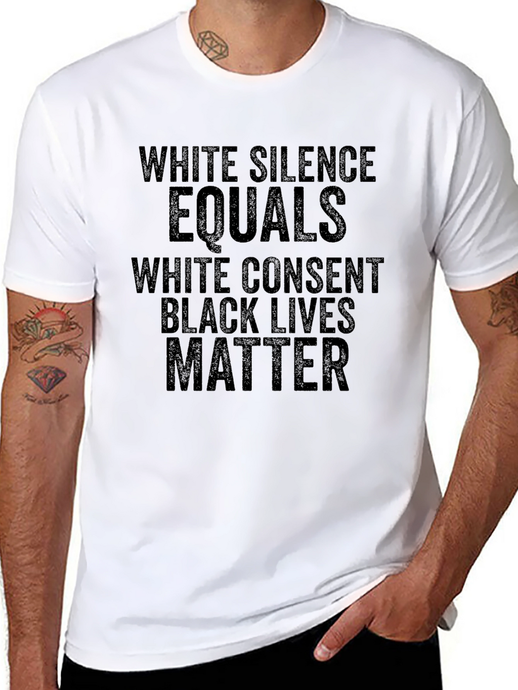 Black Lives Matter T-Shirt - White Silence Consent