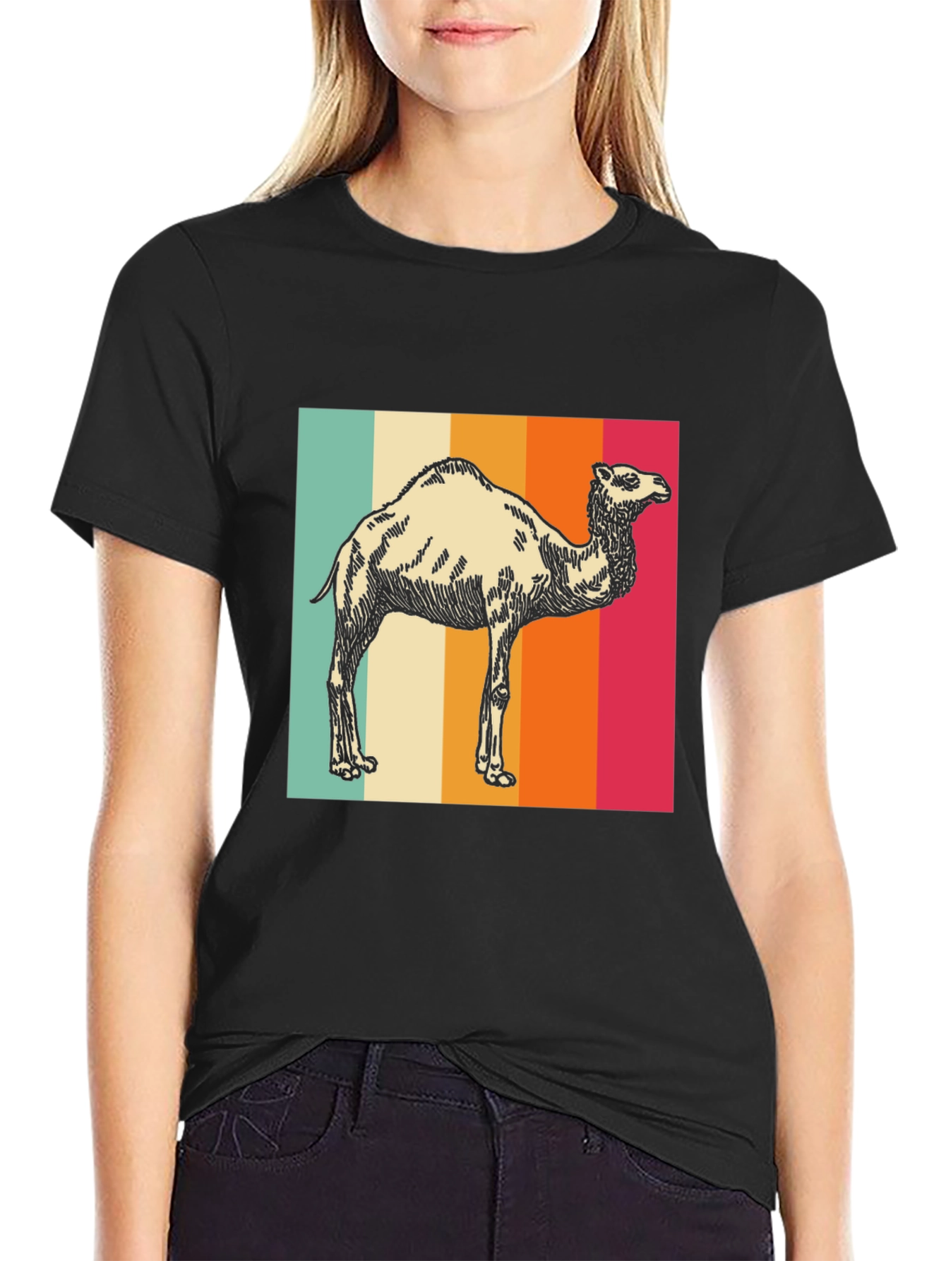 Retro Camel T-Shirt - Vintage Style Tee