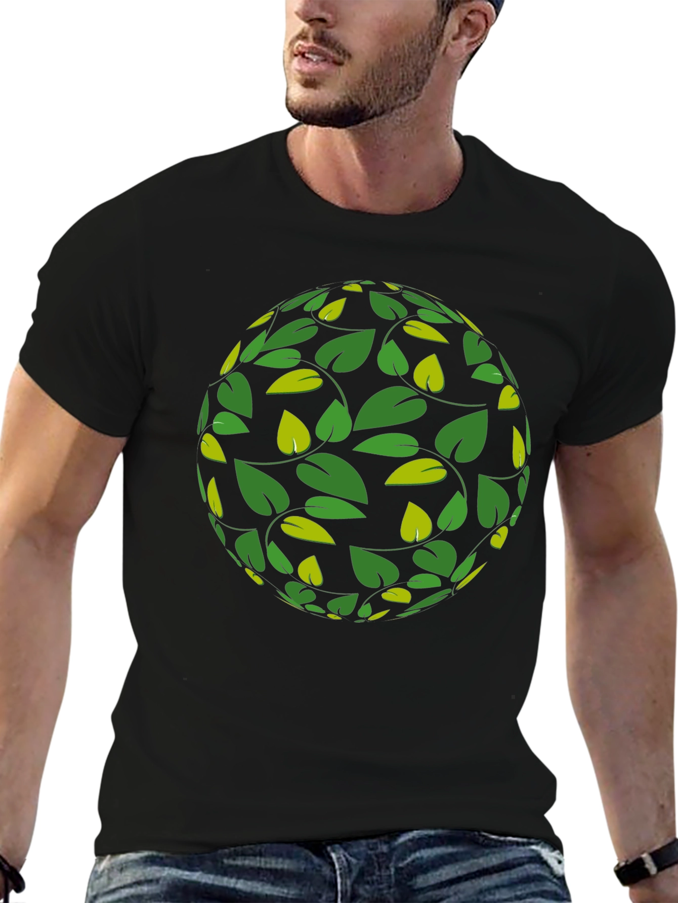 Leaf Globe Graphic Tee - Stylish Casual Wear