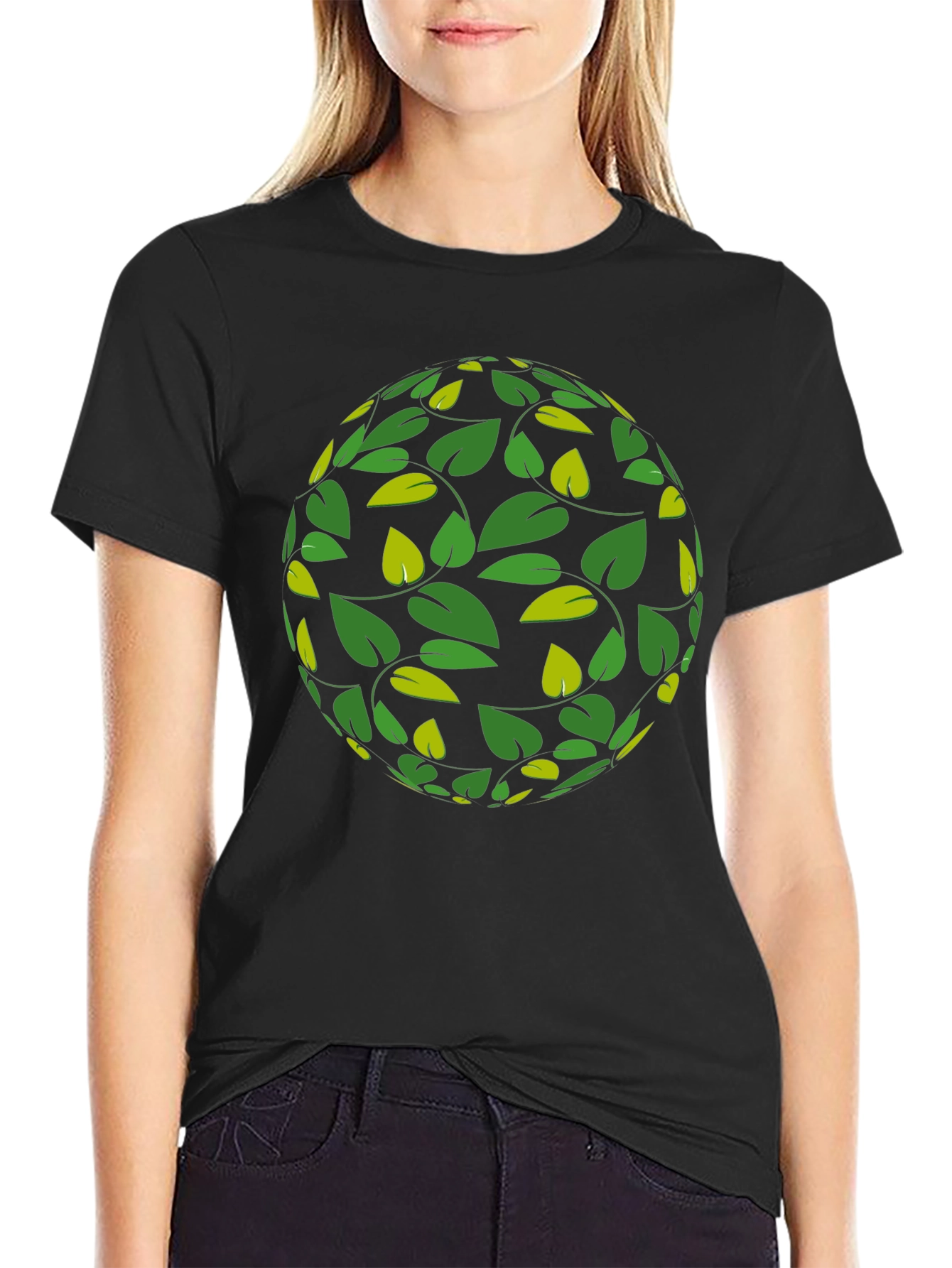 Leaf Globe Graphic Tee - Stylish Casual Wear