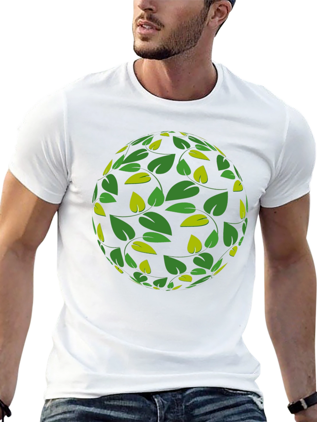 Leaf Globe Graphic Tee - Stylish Casual Wear