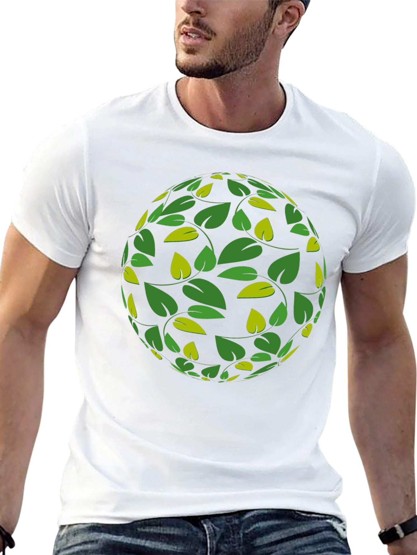 Leaf Globe Graphic Tee - Stylish Casual Wear