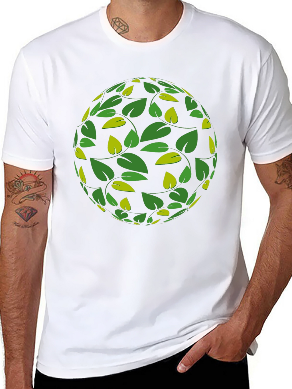 Leaf Globe Graphic Tee - Stylish Casual Wear