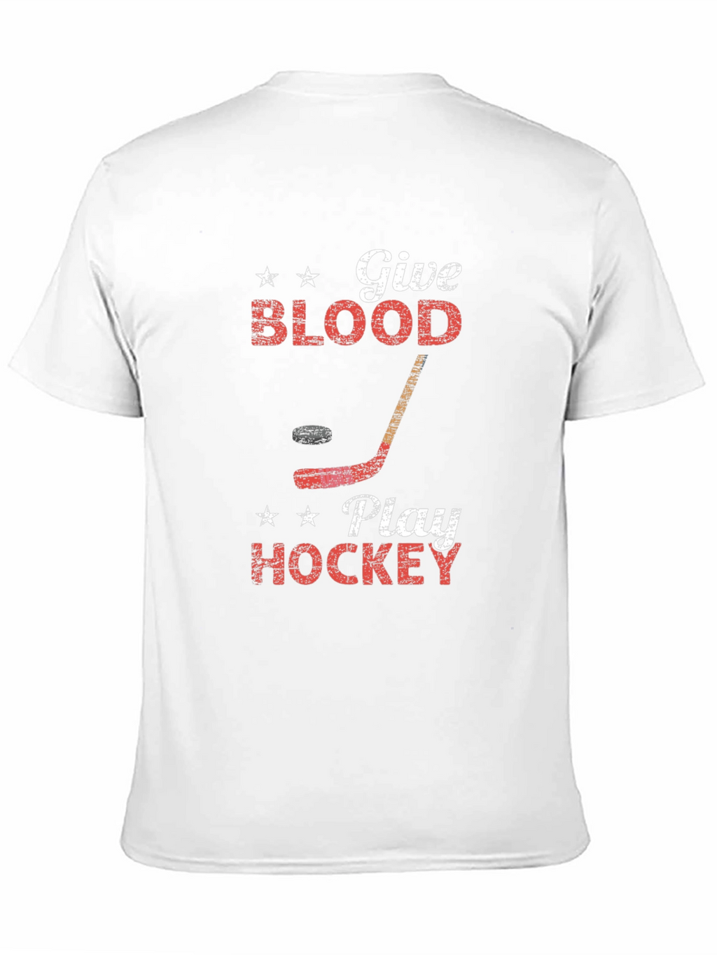 Give Blood Play Hockey Graphic T-Shirt