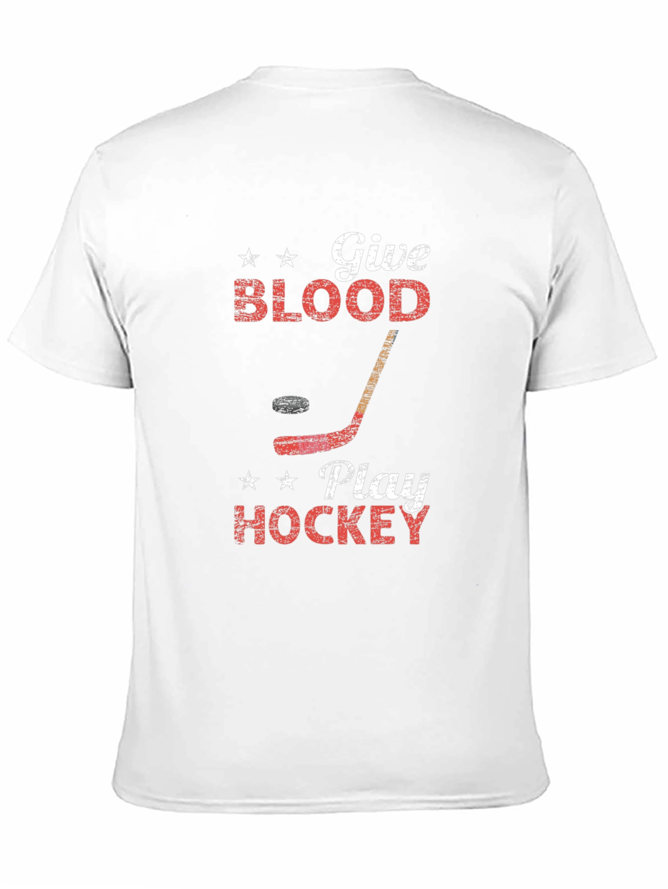 Give Blood Play Hockey Graphic T-Shirt