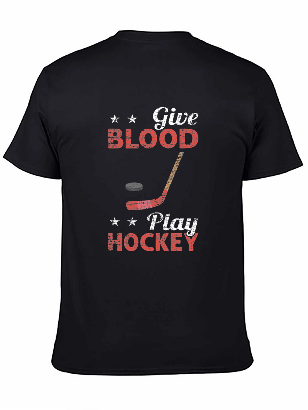 Give Blood Play Hockey Graphic T-Shirt