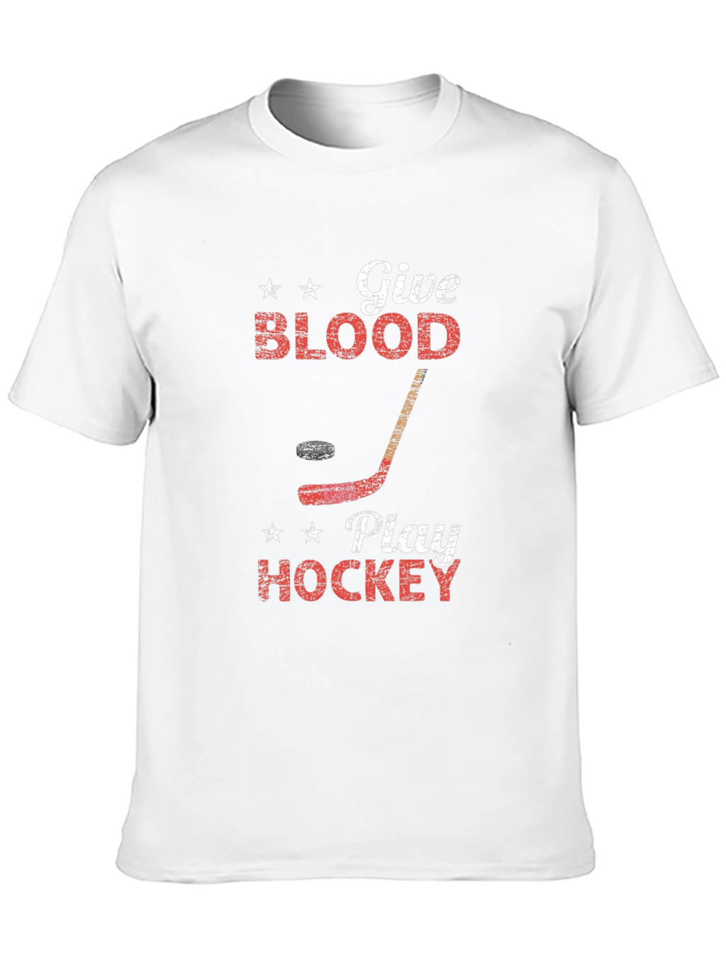 Give Blood Play Hockey Graphic T-Shirt