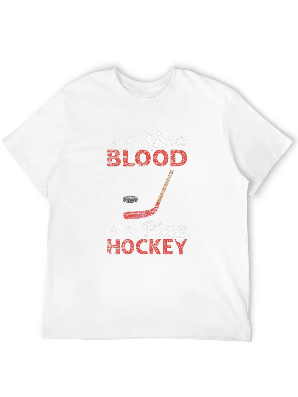 Give Blood Play Hockey Graphic T-Shirt