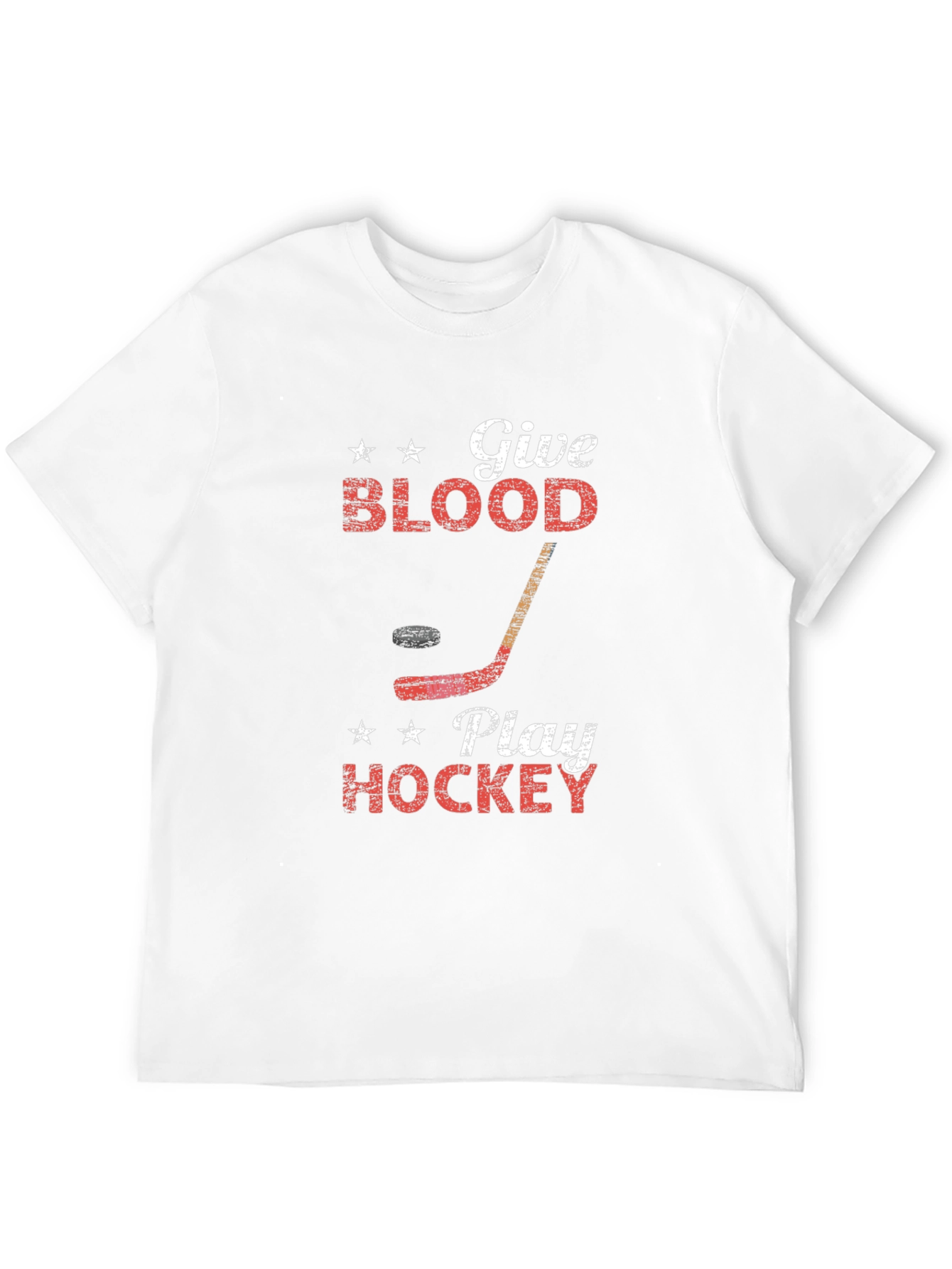 Give Blood Play Hockey Graphic T-Shirt