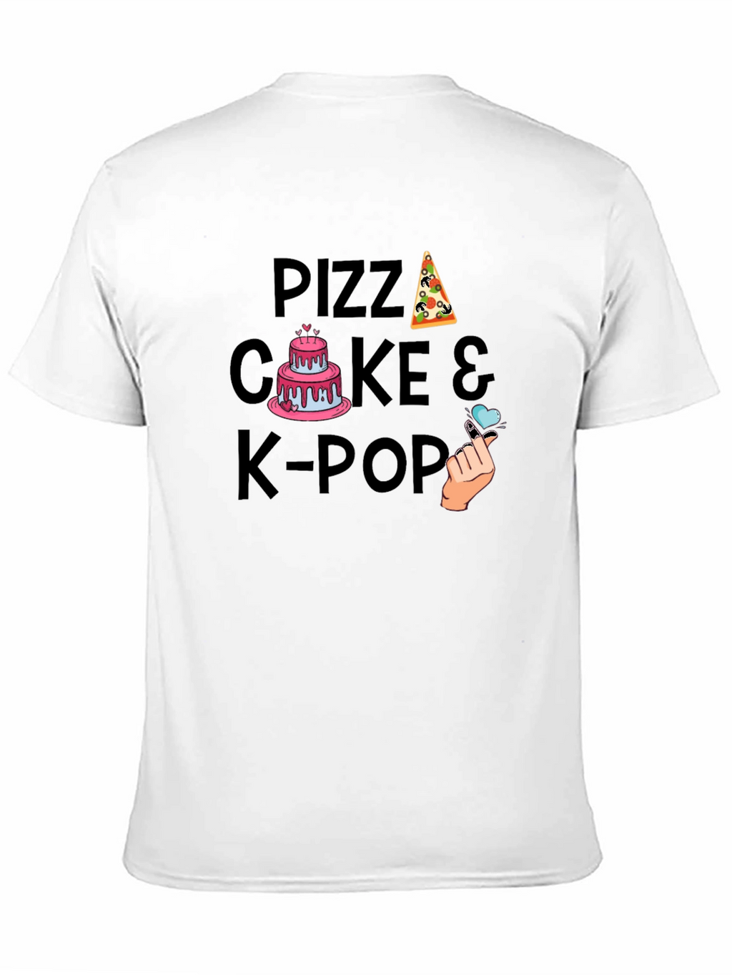 Pizza Cake & K-Pop Graphic T-Shirt