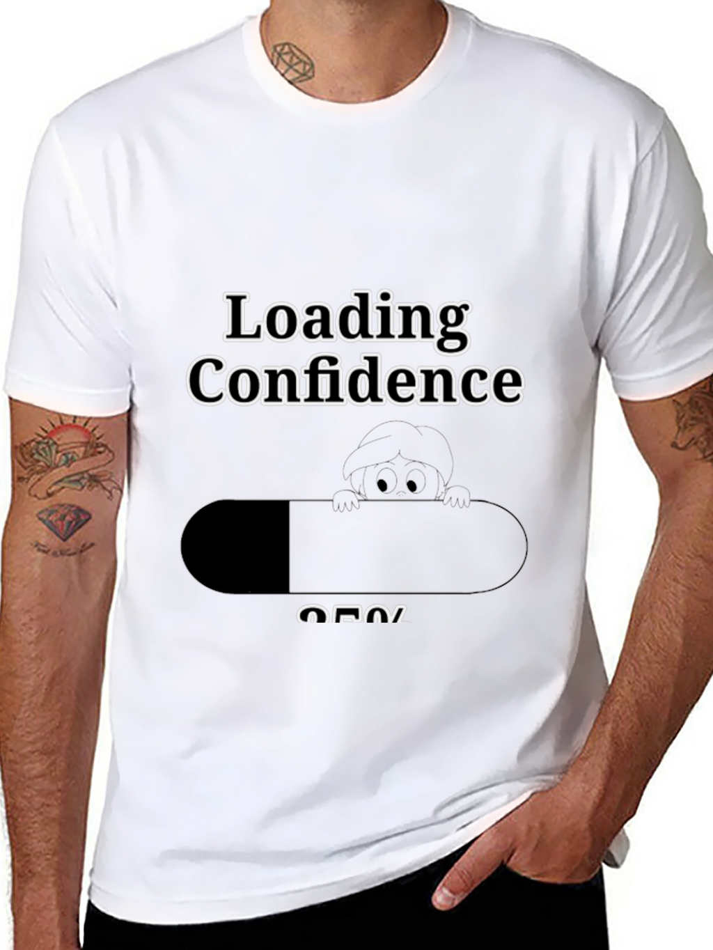 Loading Confidence Graphic T-Shirt - Black