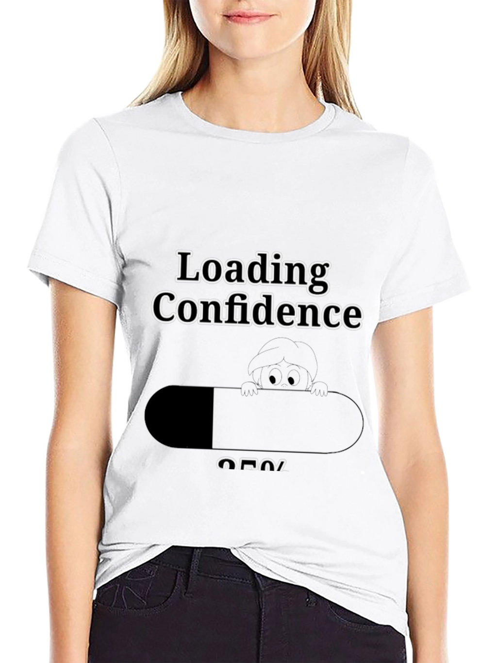 Loading Confidence Graphic T-Shirt - Black
