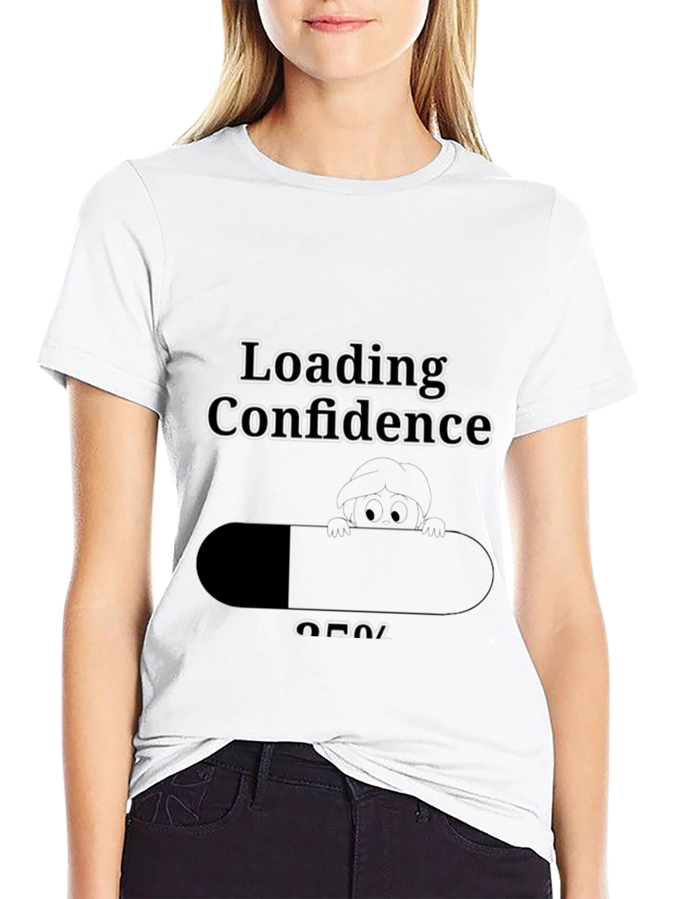 Loading Confidence Graphic T-Shirt - Black