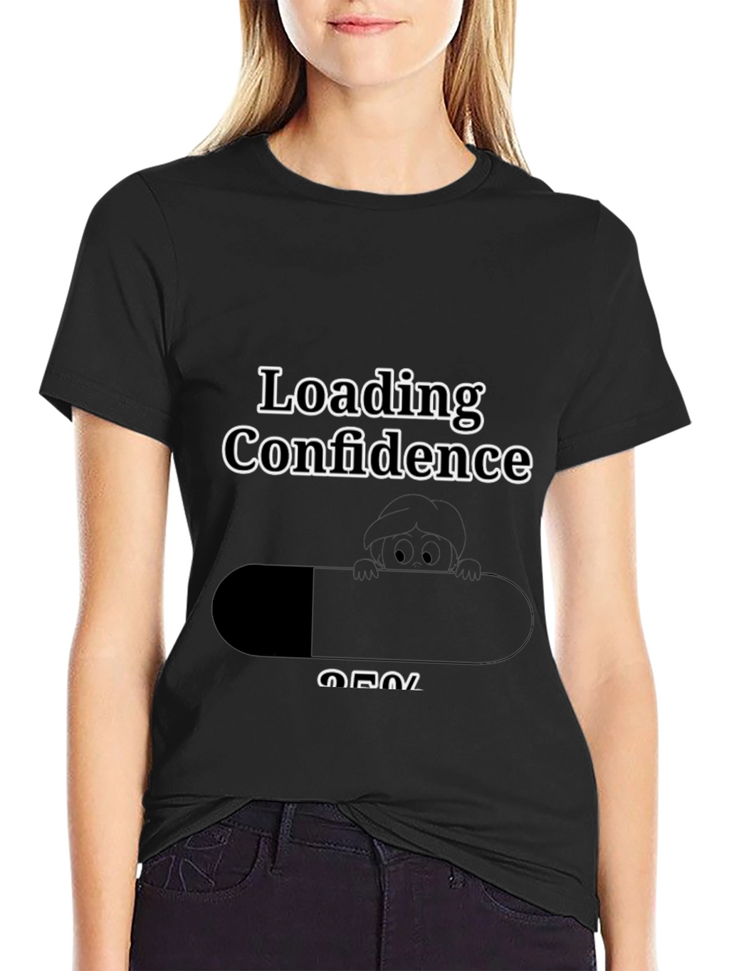 Loading Confidence Graphic T-Shirt - Black