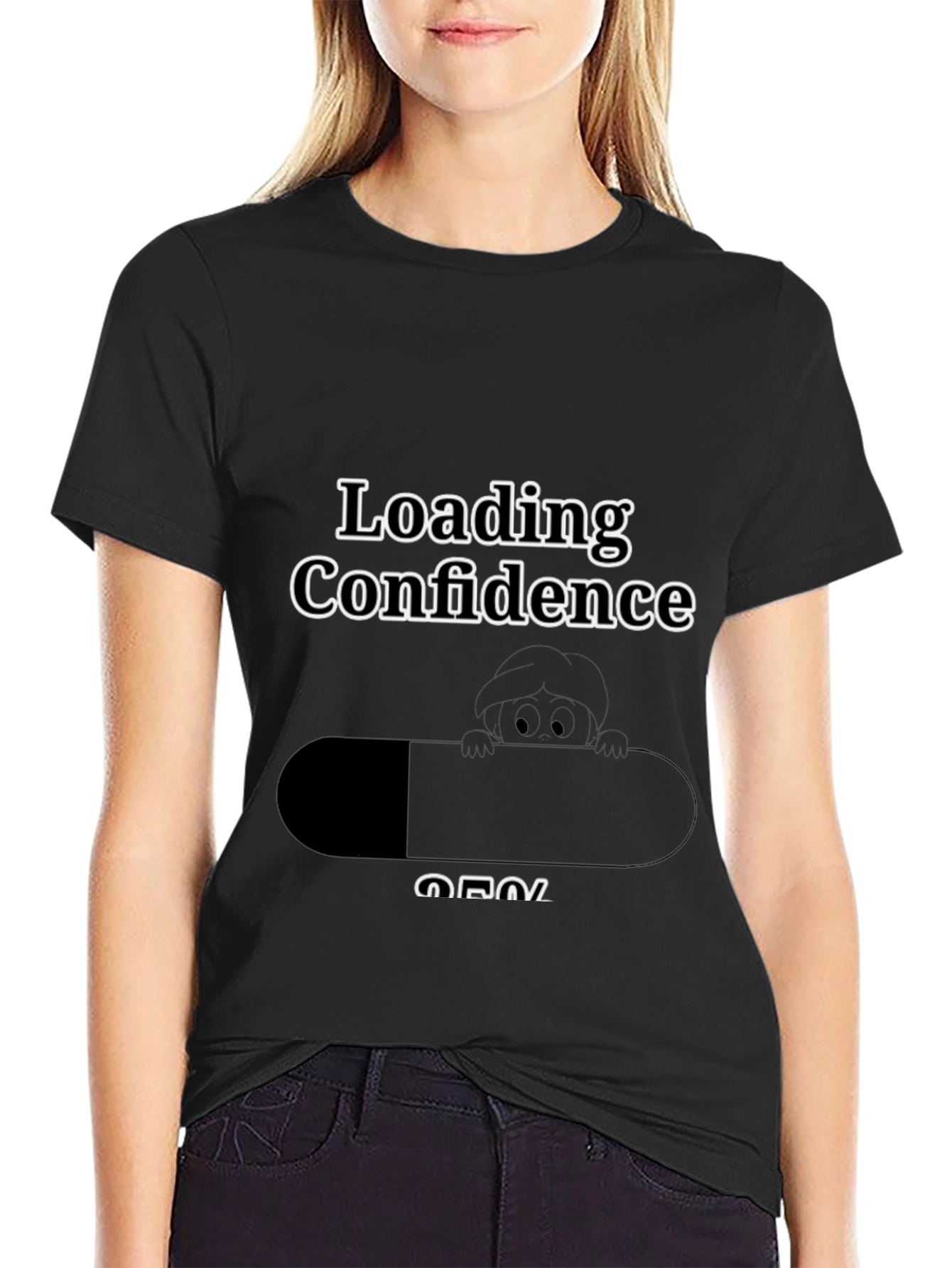 Loading Confidence Graphic T-Shirt - Black