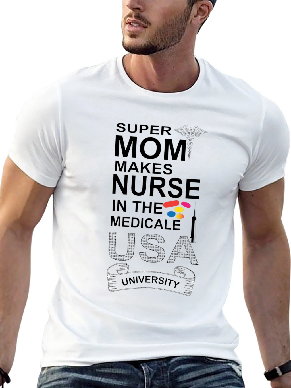 Super Mom Makes Nurse T-Shirt