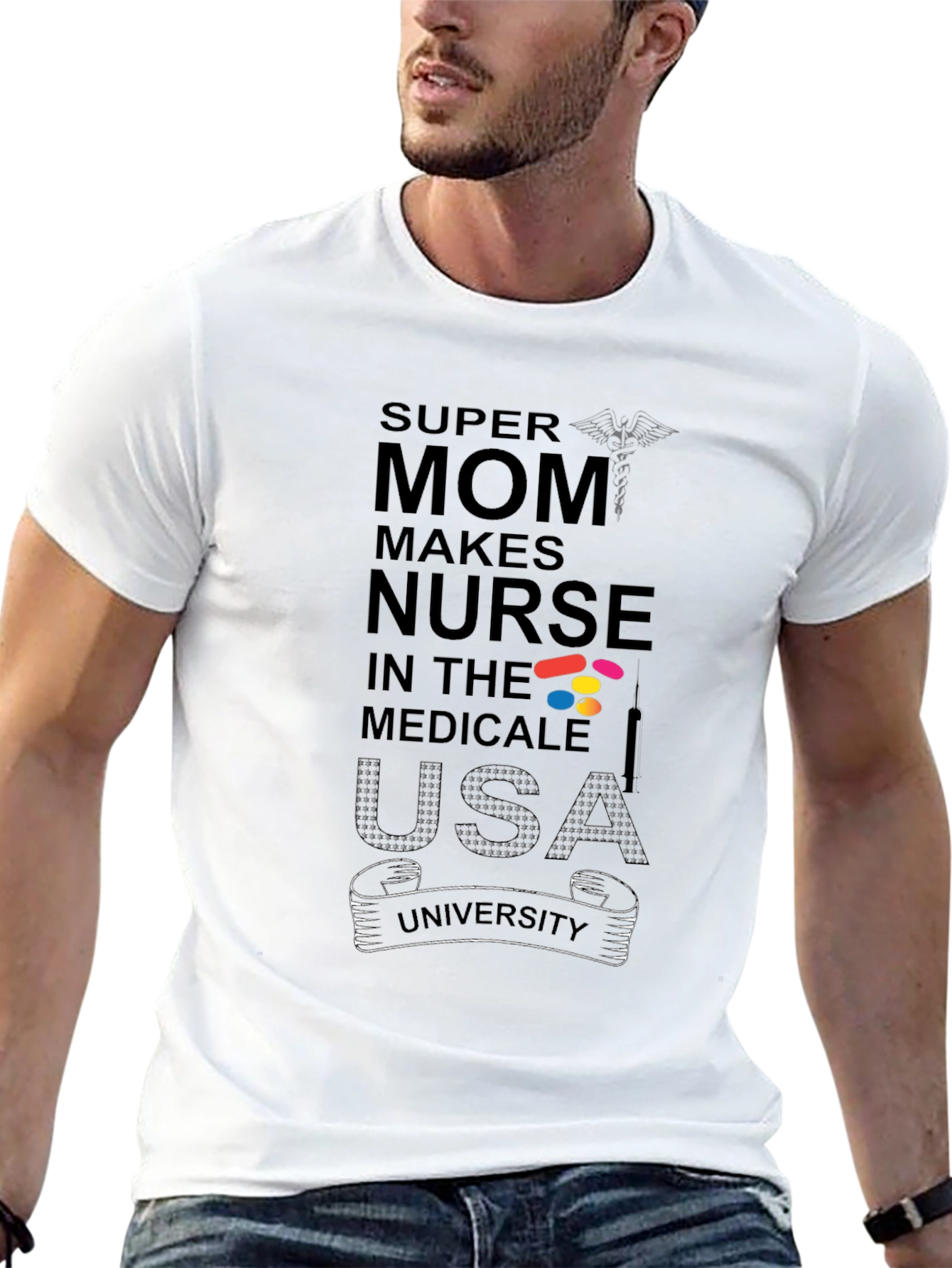 Super Mom Makes Nurse T-Shirt