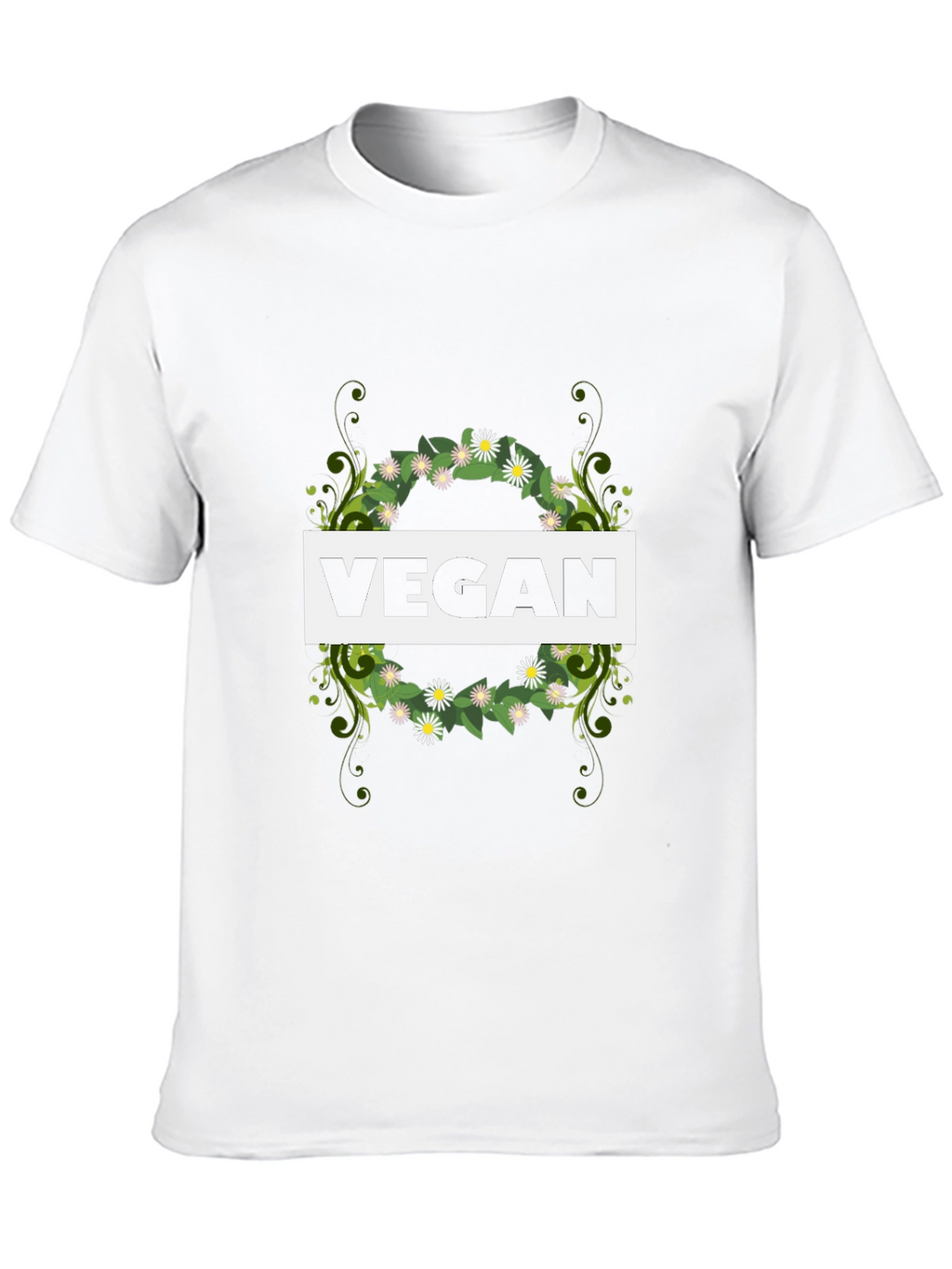 Vegan Floral Wreath T-Shirt