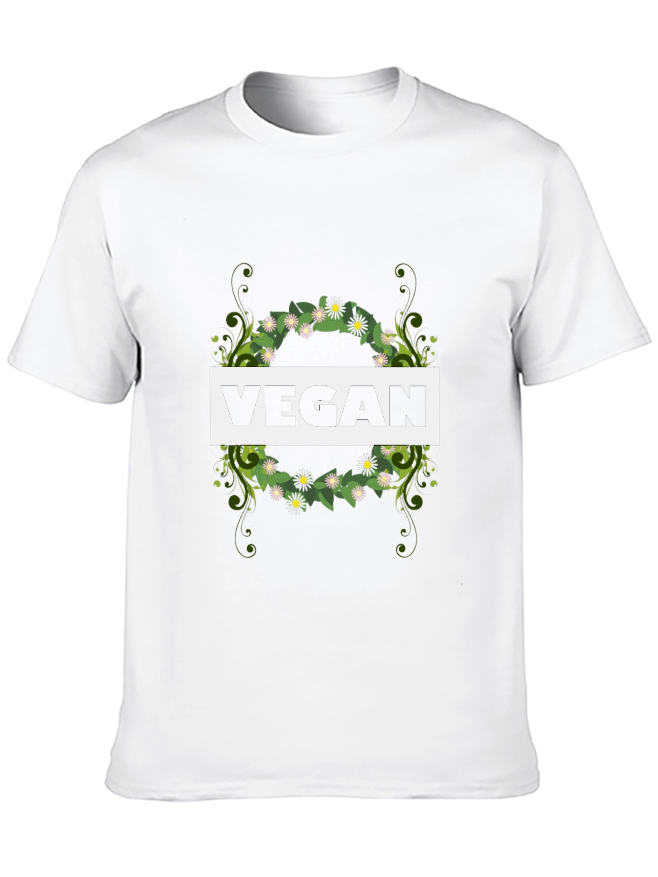 Vegan Floral Wreath T-Shirt